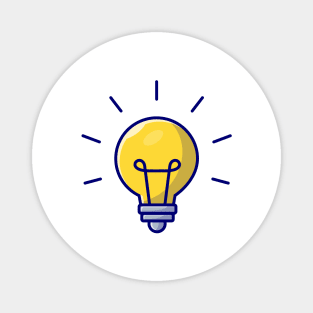 Lightbulb Idea Cartoon Vector Icon Illustration Magnet